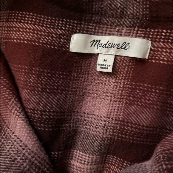 Flannel Oversized Ex-Boyfriend Swing Shirt Buffalo Check Medium - Picture 6 of 8